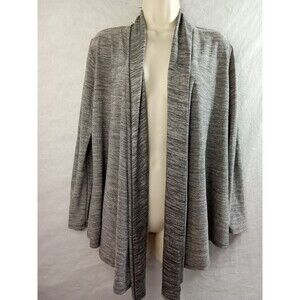 Coldwater Creek Grey Black S(6-8) Cardigan Open Front‎